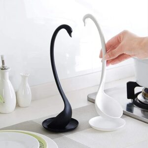 Elegant Swan Ladle Spoon with Holder