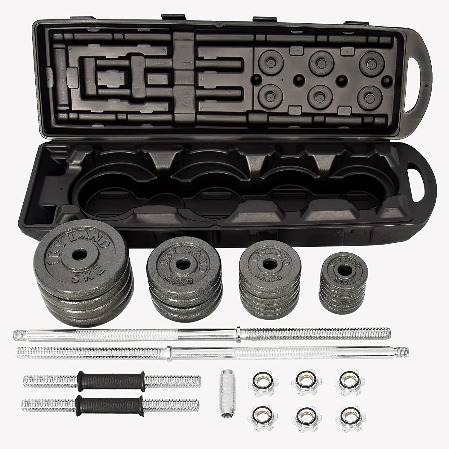 50kg Adjustable Dumbbell and Barbell Set - Image 2